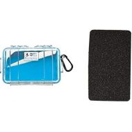 Pelican 1050 Micro Case - for iPhone, GoPro, Camera, and More & Pelican 1052 Foam Set (Blue/Clear)