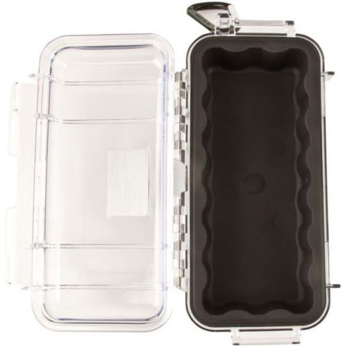  Pelican 1030 Micro Case (Black/Clear) & Pelican 1050 Micro Case - for iPhone, GoPro, Camera, and More (Blue/Clear)