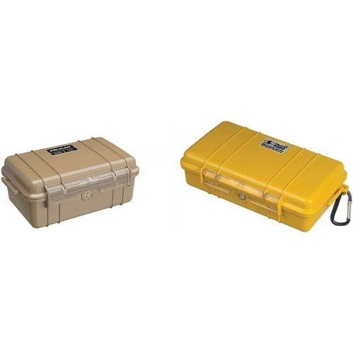  Pelican 1050 Micro Case - for iPhone, GoPro, Camera, and More (Desert Tan) & 1060 Micro Case - for iPhone, GoPro, Camera, and More (Yellow)