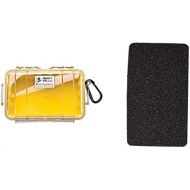 Pelican 1050 Micro Case - for iPhone, GoPro, Camera, and More & Pelican 1052 Foam Set (Yellow/Clear)