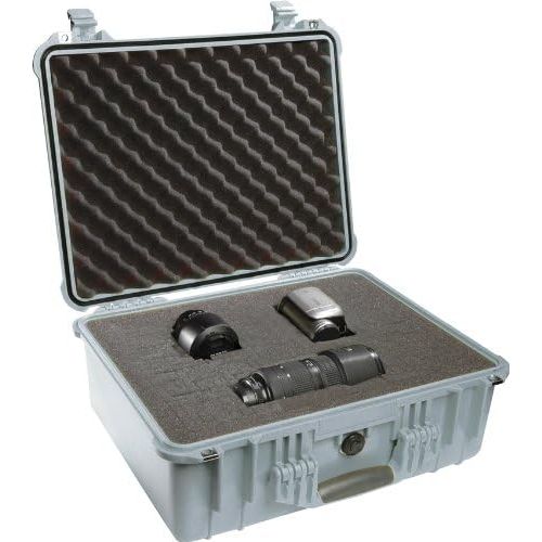  Pelican 1550 Camera Case With Foam (Silver)