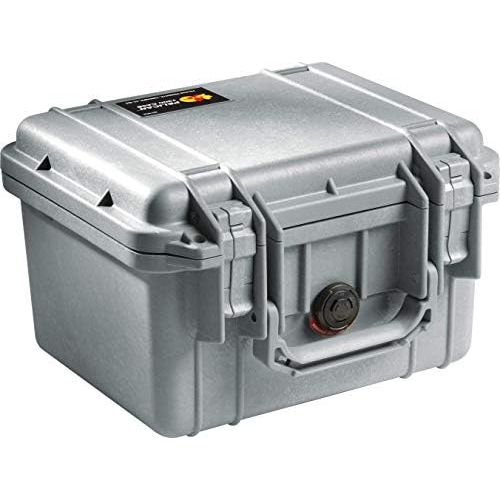  Pelican 1300 Camera Case With Foam (Silver)