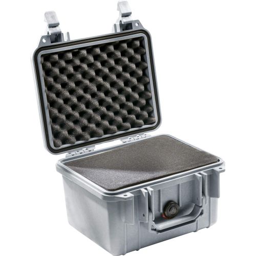  Pelican 1300 Camera Case With Foam (Silver)