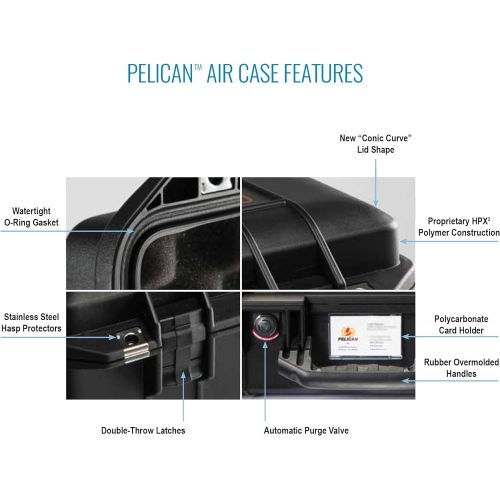  Pelican Air 1555 with Padded Dividers (Black)