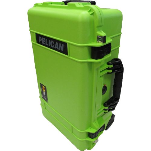  Lime Green & Black Pelican 1510 with 1519 Lid organizer. No foam.