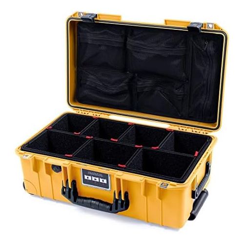  CVPKG and Pelican Yellow & Black Pelican Colors series 1535 Air case, with TrekPak Dividers & lid organizer.