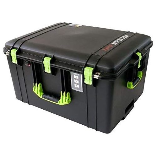  Black & Lime Green Pelican 1637 NO Foam Air case. Comes with wheels.