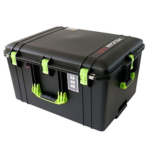  Black & Lime Green Pelican 1637 NO Foam Air case. Comes with wheels.