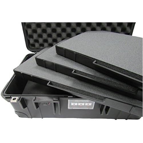  CVPKG and Pelican Pelican 1535 Case with foam & 3 removable trays - Black & red tool control foam