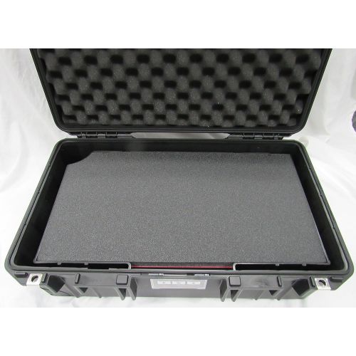  CVPKG and Pelican Pelican 1535 Case with foam & 3 removable trays - Black & red tool control foam