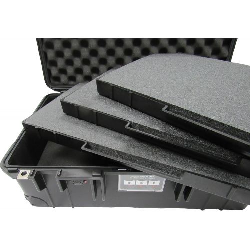  CVPKG and Pelican Pelican 1535 Case with foam & 3 removable trays - Black & red tool control foam