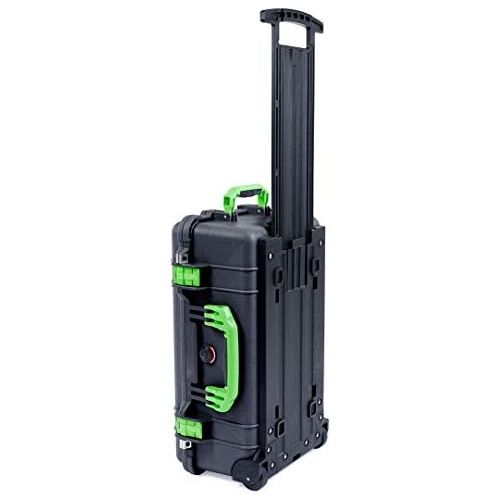  Pelican CVPKG Presents Colors series Black with Lime Green handles & Latches 1510 With Foam.