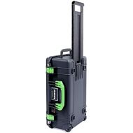 Black Pelican 1535 Air case with Lime Green Handle & latches. No Foam - Empty.