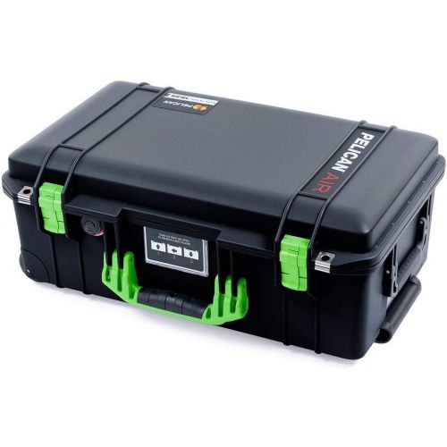  CVPKG and Pelican Black & Lime Green Pelican 1535 Air case, with TrekPak Dividers & 1535 lid organizer.