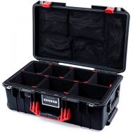 CVPKG & Pelican Black & Red Pelican 1535 Air case, with TrekPak Dividers & 1535 lid organizer.