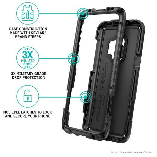  Samsung Galaxy S9 Case - Pelican Shield Case for Samsung Galaxy S9 (BlackBlack)
