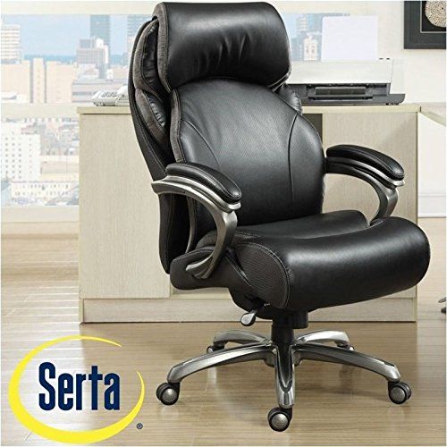  Pemberly Row Executive Office Chair in Multi-Tone Bliss Black