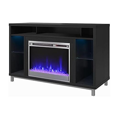  Pemberly Row Fireplace TV Stand for TVs up to 48 in Black Oak