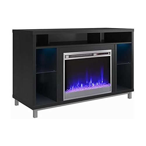  Pemberly Row Fireplace TV Stand for TVs up to 48 in Black Oak