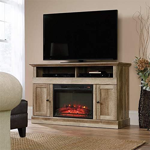  Pemberly Row 52 Electric Fireplace Heater TV Stand Console in Lintel Oak