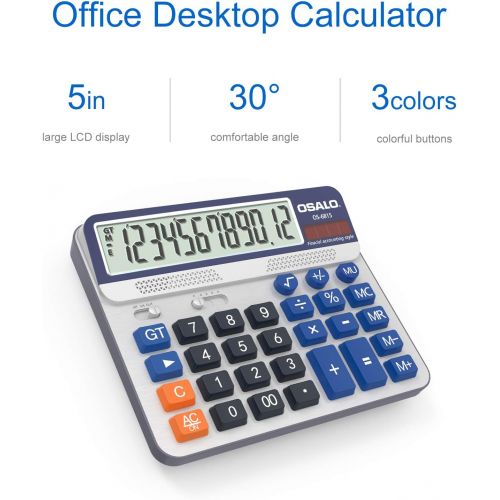  [아마존베스트]Pendancy Large LCD Display Button 12 Digits Desktop Calculator (6815-2pcs)