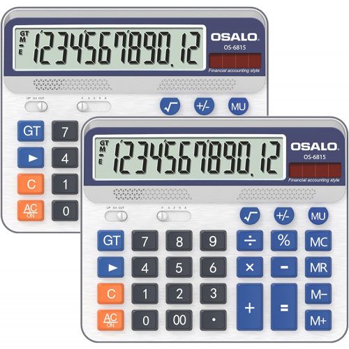  [아마존베스트]Pendancy Large LCD Display Button 12 Digits Desktop Calculator (6815-2pcs)