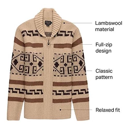  할로윈 용품Pendleton Mens The Original Westerley Zip Up Cardigan Sweater