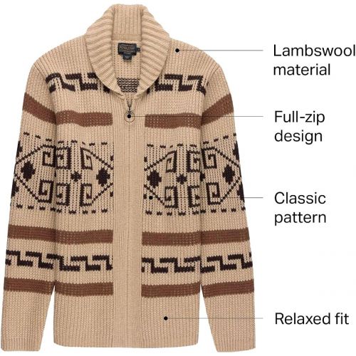  할로윈 용품Pendleton Mens The Original Westerley Zip Up Cardigan Sweater