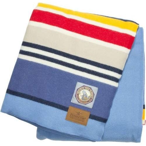  Pendleton Glacier National Park Wool Blanket, White, Full