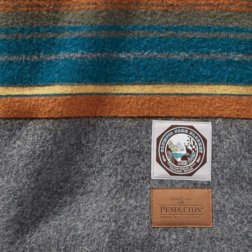  Pendleton Glacier National Park Wool Blanket, White, Full