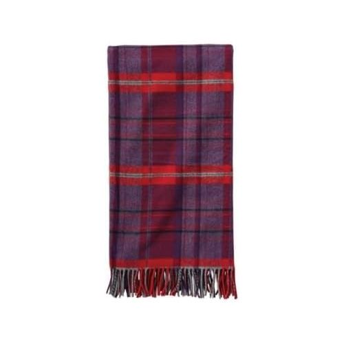  Pendleton Plaid 5th Avenue Wool Throw Blanket, Berry Plaid, One Size