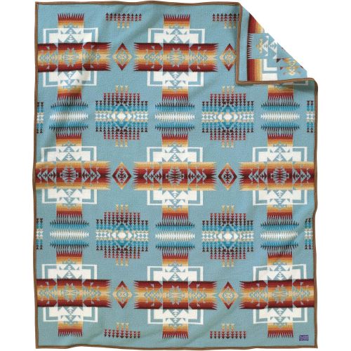  Pendleton Chief Joseph Wool Blanket, Aqua, King