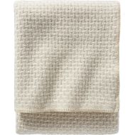 Pendleton Lattice Weave Wool Ivory Cream Bed Blanket-Twin