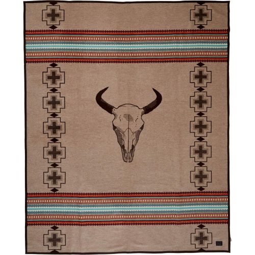  Pendleton Unisex Jacquard Blanket Robe TanAmerican West One Size