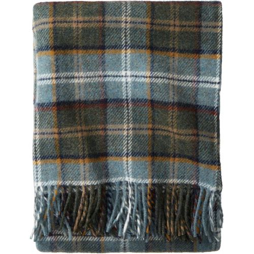  Pendleton Eco-Wise Washable Wool Fringed Throw Blanket, BlackIvory, One Size