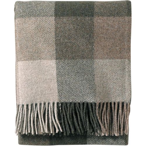  Pendleton Eco-Wise Washable Wool Fringed Throw Blanket, BlackIvory, One Size