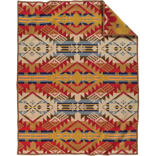  Pendleton Journey West Wool Throw Blanket, Gold, Twin