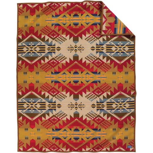  Pendleton Journey West Wool Throw Blanket, Gold, Twin