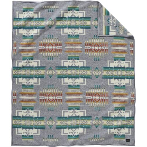  Pendleton Harding Jacquard Wool Bed Throw Blanket, Decorative Geometric Print, Oxford, Twin