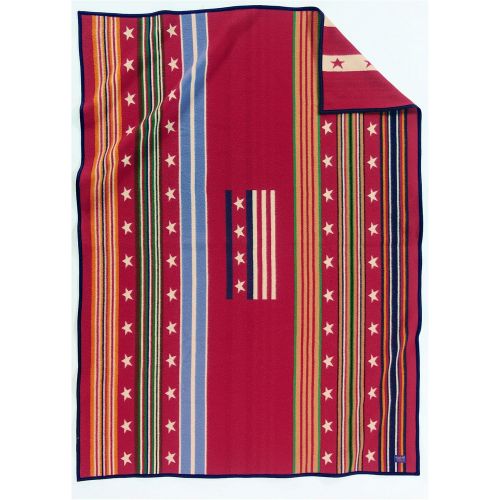  Pendleton Grateful Nation Wool Blanket, Red, Twin