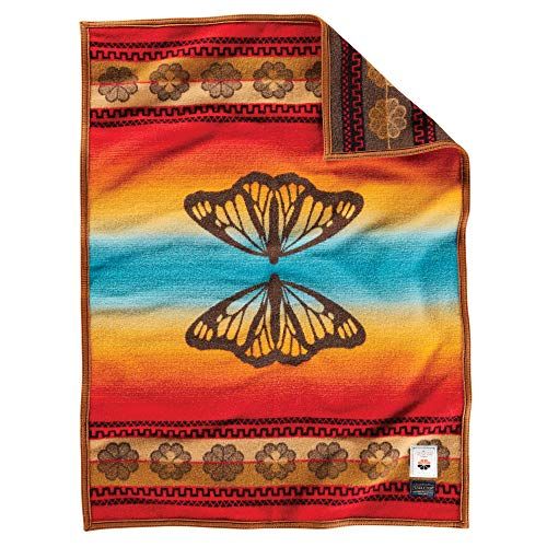  Pendleton Prairie Rush Hour Muchacho Wool Baby Blanket,32 x 44 inches,BROWN