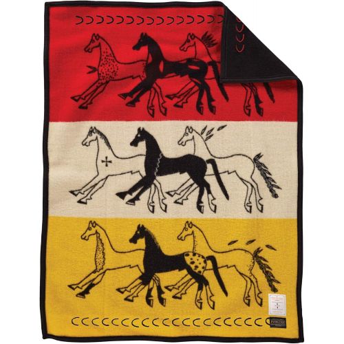  Pendleton Prairie Rush Hour Muchacho Wool Baby Blanket,32 x 44 inches,BROWN