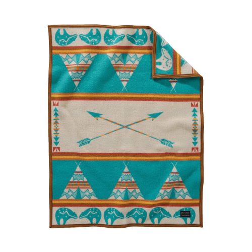  Pendleton Jacquard Muchacho Baby Blanke, Turquoise