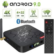 [아마존 핫딜] [아마존핫딜]Android 9.0 TV Box, Pendoo X6 PRO Android TV Box 4GB RAM 32GB ROM, Dual-WiFi 2.4GHz/5GHz Bluetooth Quad Core 64 Bits 3D/4K Full HD/H.265/USB3.0 Android Box