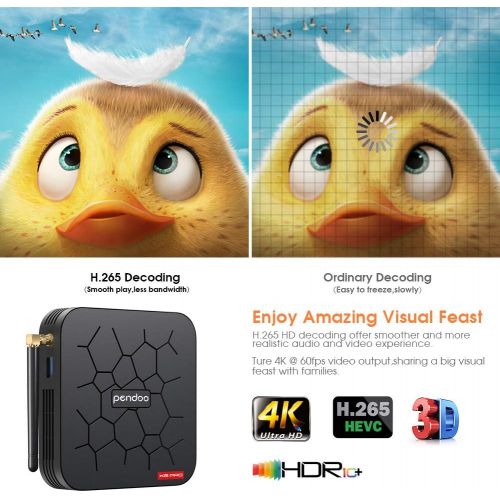  [아마존 핫딜] [아마존핫딜]Android 9.0 TV Box, Pendoo X6 PRO Android TV Box 4GB RAM 32GB ROM, Dual-WiFi 2.4GHz/5GHz Bluetooth Quad Core 64 Bits 3D/4K Full HD/H.265/USB3.0 Android Box