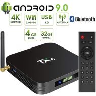 [아마존 핫딜] [아마존핫딜]Android 9.0 TV Box,Pendoo TX6 Android TV Box 4GB DDR3 32GB EMMC Dual WiFi 2.4G+5G Bluetooth Quad Core 3D 4K Ultra HD H.265 USB3.0 Android TV Box