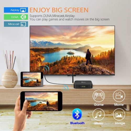  [아마존 핫딜] [아마존핫딜]Android 9.0 TV Box,Pendoo TX6 Android TV Box 4GB DDR3 32GB EMMC Dual WiFi 2.4G+5G Bluetooth Quad Core 3D 4K Ultra HD H.265 USB3.0 Android TV Box