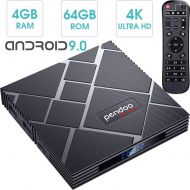 [아마존핫딜][아마존 핫딜] Pendoo pendoo Android 9.0 TV Box 4GB RAM 64GB ROM, X10 MAX Android TV Box RK3318 Quad-Core 64Bits Dual WiFi 2.4G/5G Bluetooth 3D 4K Ultra HD H.265 USB 3.0 Android Box