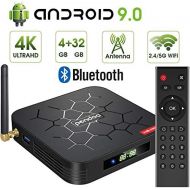 [아마존베스트]Android 9.0 TV Box, Pendoo X6 PRO Android TV Box 4GB RAM 32GB ROM, Dual-WiFi 2.4GHz/5GHz BT5.0 Quad Core 64 Bits 3D/4K Full HD/H.265/USB3.0 Android Box