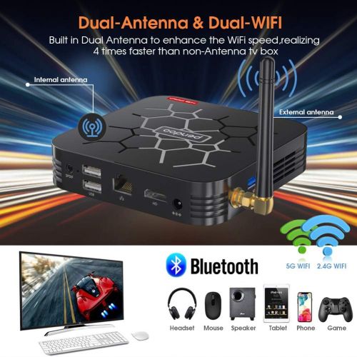  [아마존베스트]Android 9.0 TV Box, Pendoo X6 PRO Android TV Box 4GB RAM 32GB ROM, Dual-WiFi 2.4GHz/5GHz BT5.0 Quad Core 64 Bits 3D/4K Full HD/H.265/USB3.0 Android Box